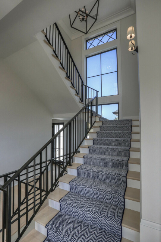 carpet runner straight stairs design