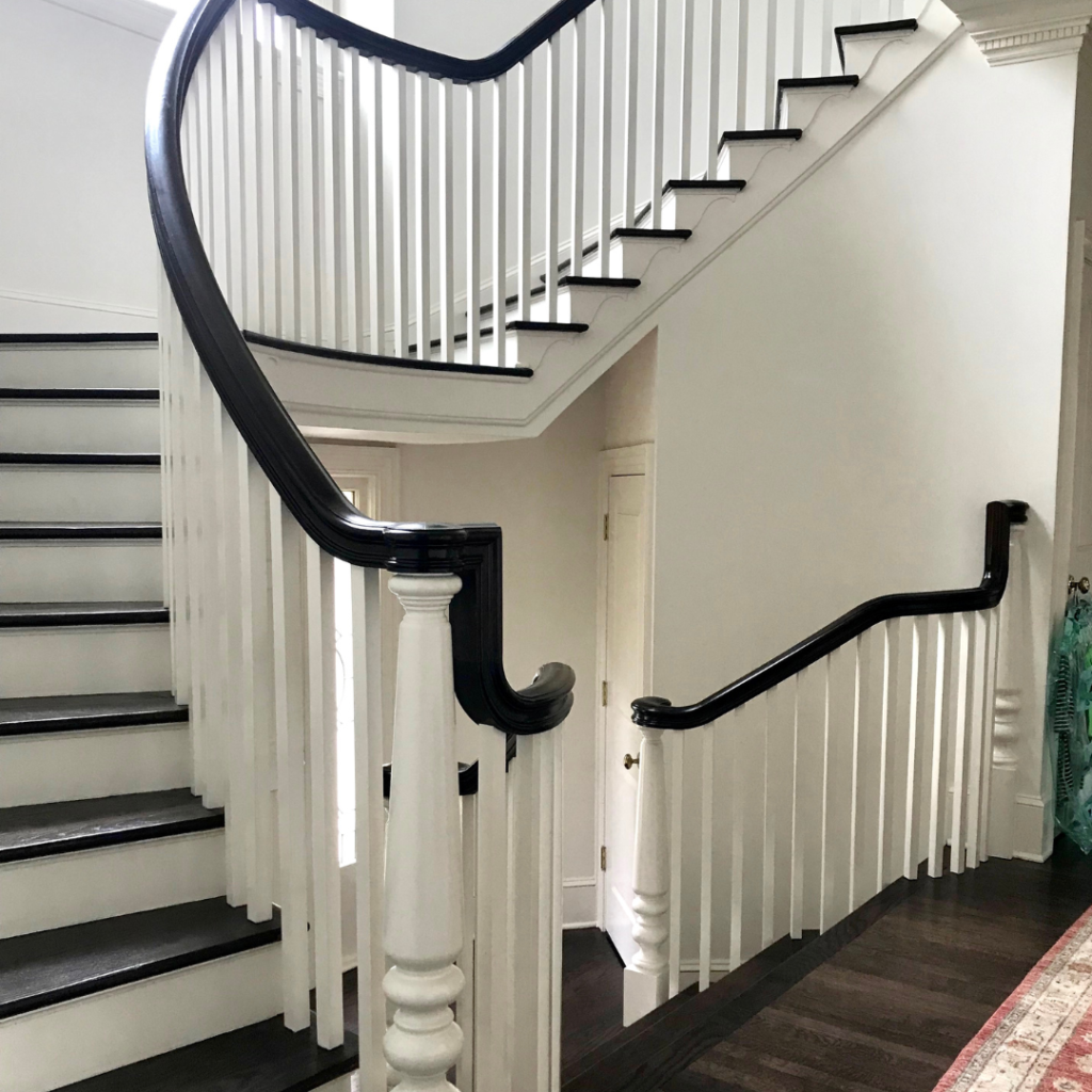 traditional curved wooden staircases design