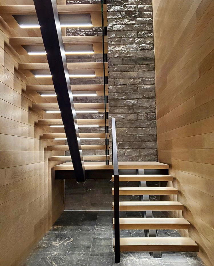 What Is an Open Riser Staircase (Mono-stringer floating stairs)